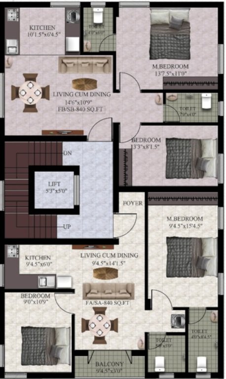  darsh gardens Darsh Gardens Cluster Plan From 1st To 2nd Floor