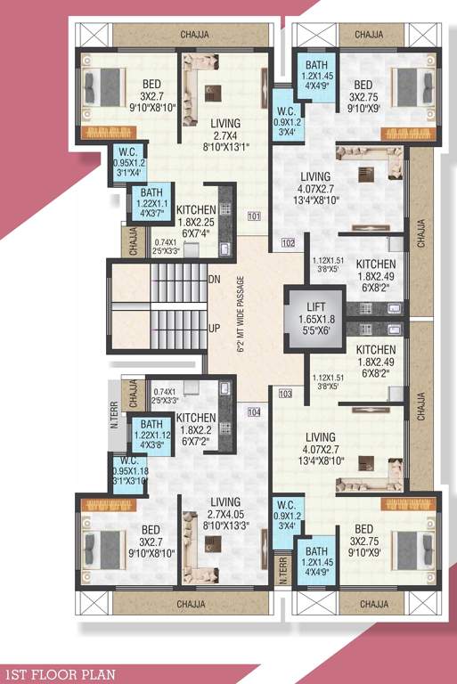  kuber home Kuber Home Cluster Plan for 1st Floor