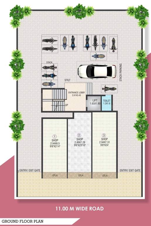  kuber home Kuber Home Cluster Plan for ground Floor