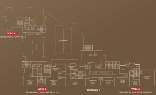  shree-krishna-bhoomi Building No 1 Wing A B And C Cluster Plan For 1st Floor