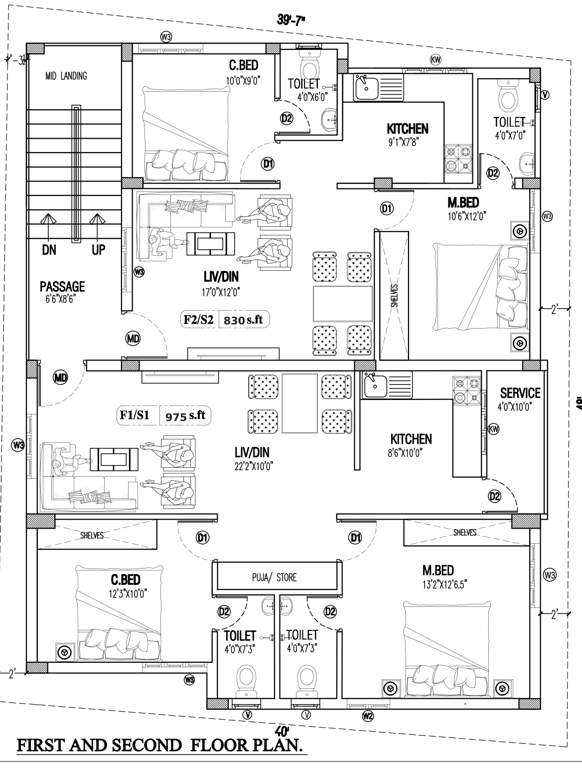  aadhira Aadhira Cluster Plan For 1st And 2nd Floor