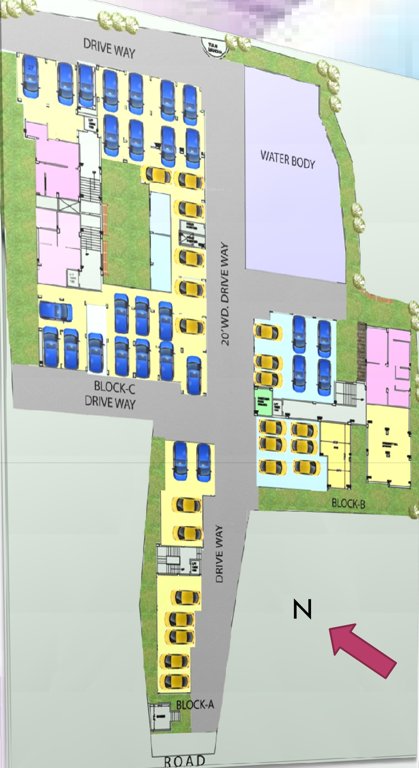  mahendra bhawan Block A, Block B And Block C Stilt Cluster Plan