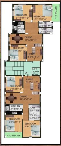  mahendra-bhawan Block A Cluster Plan from 1st to 4th Floor