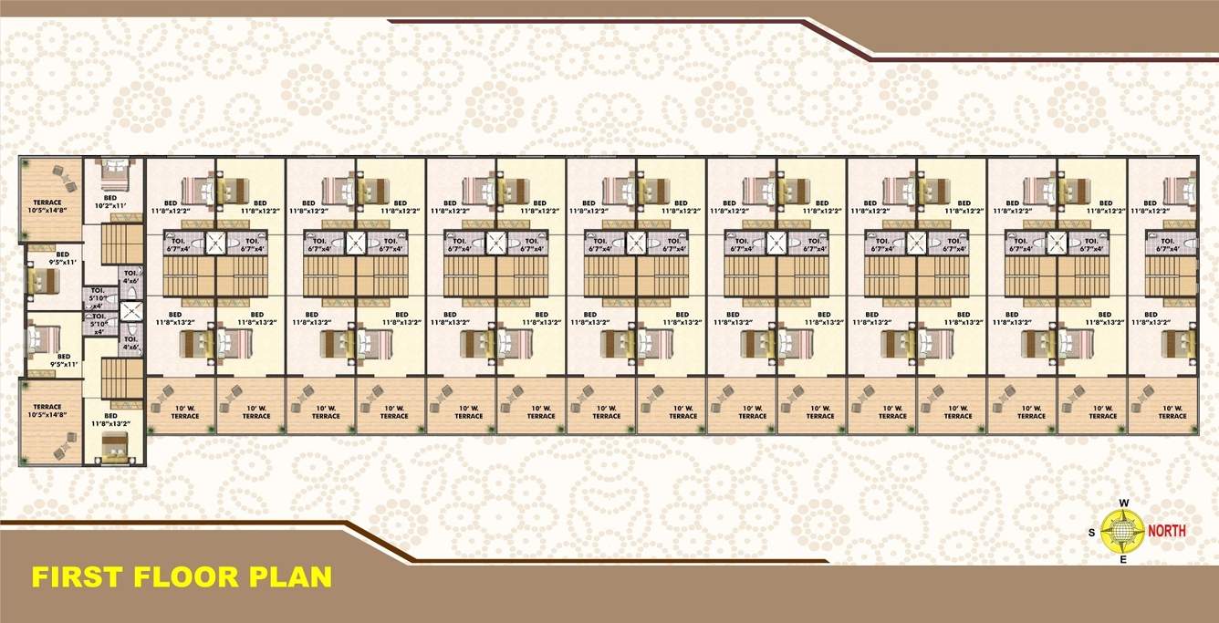  akshar park Akshar Park Cluster Plan for 1st Floor