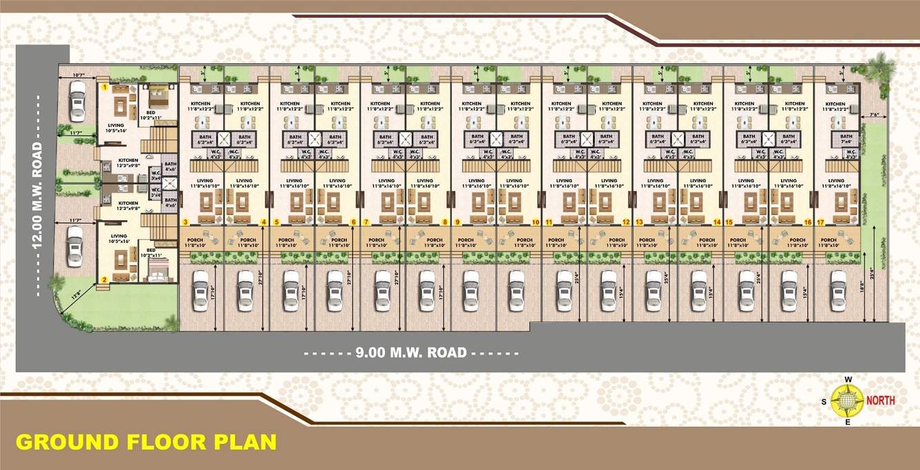  akshar park Akshar Park Cluster Plan for ground Floor