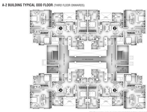 A1 Building Cluster Plan ganga-legend-building-a1 A1 Building Cluster Plan