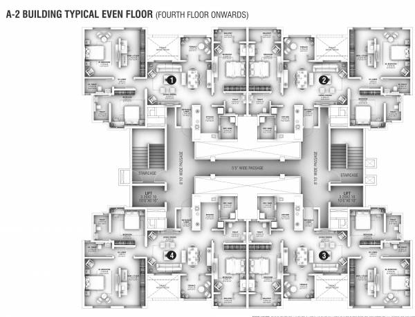 A1 Building Cluster Plan ganga-legend-building-a1 A1 Building Cluster Plan