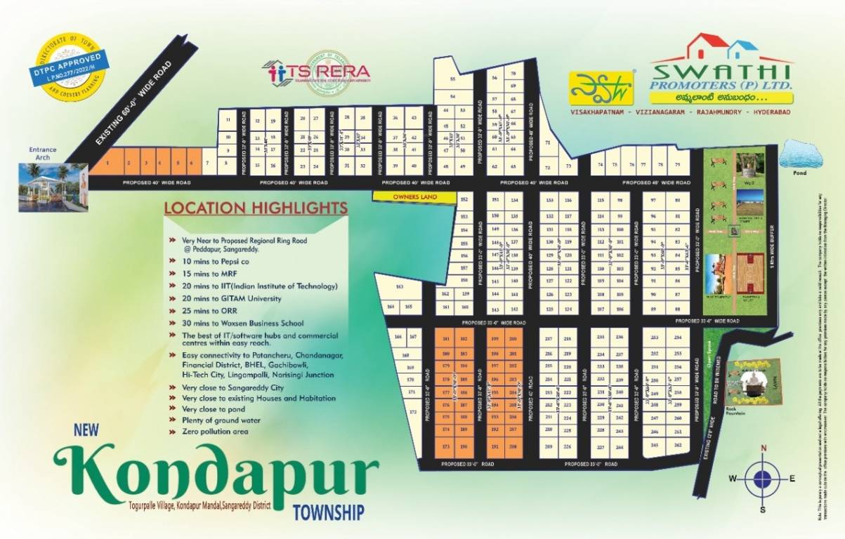  new kondapur township Layout Plan