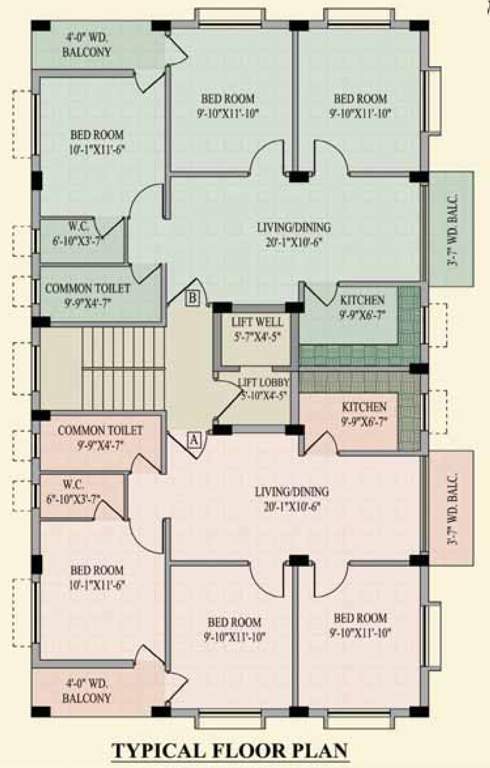  oasis Silver Oasis Cluster Plan from 1st to 4th Floor