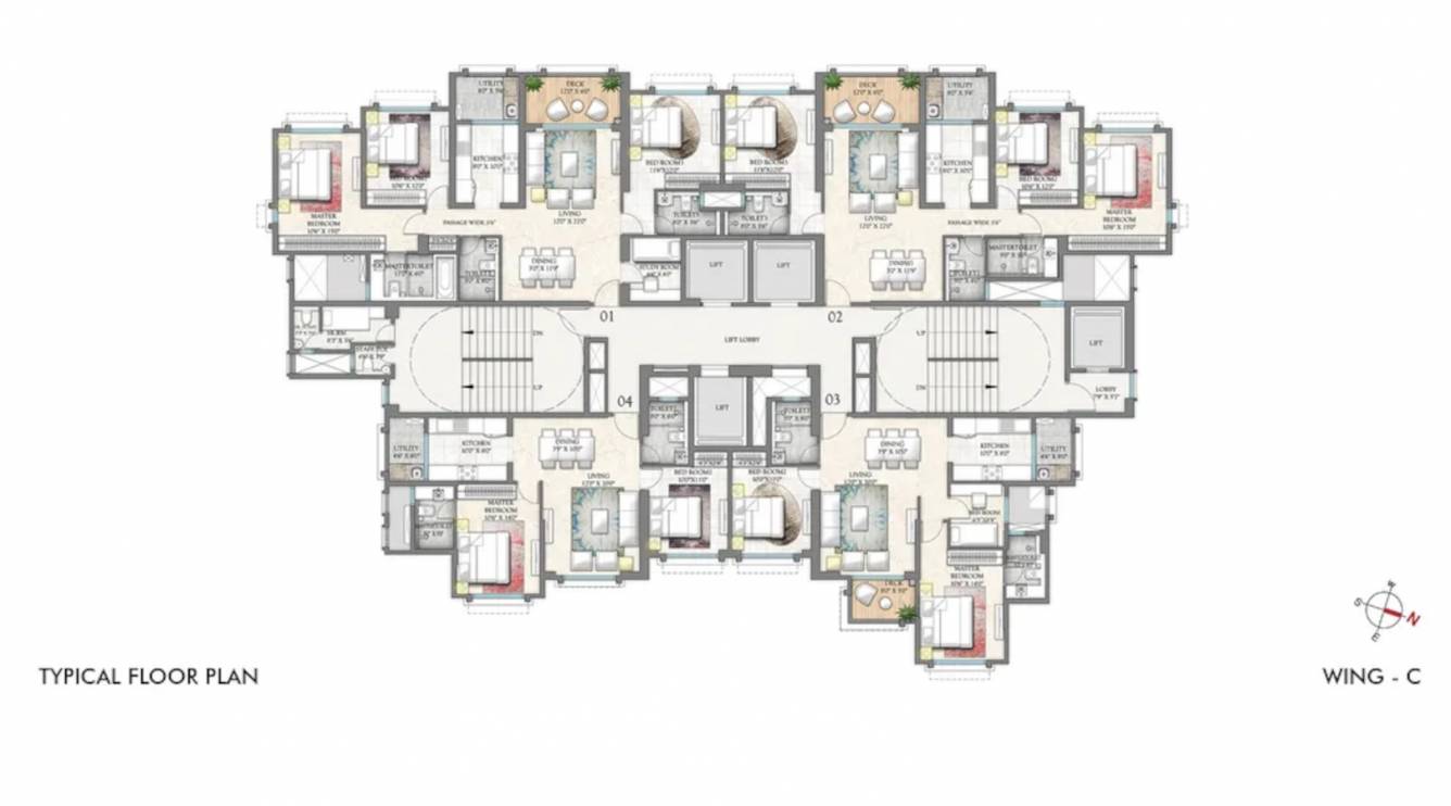 bellagio tower d Cluster Plan