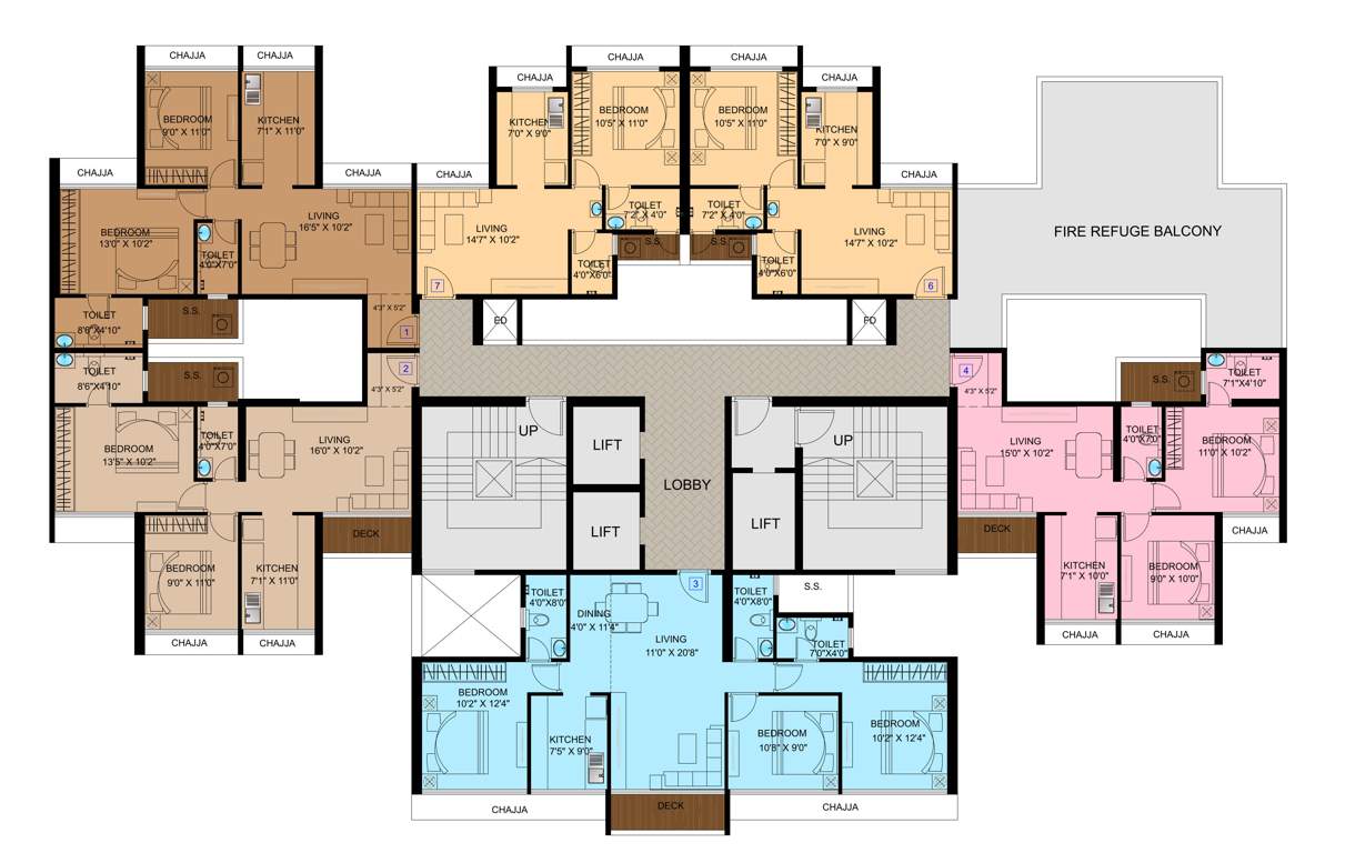  peace of mind Block A Cluster Plan For Refugee Floor