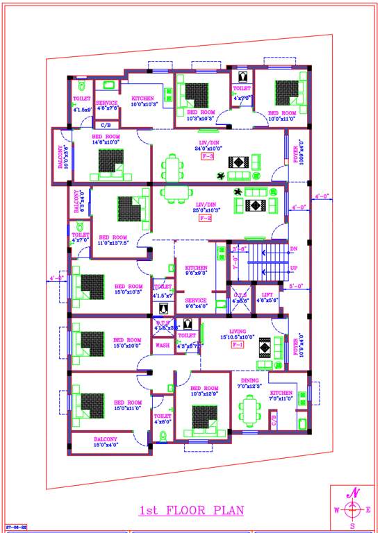  sai varalakshmi flats Sai Varalakshmi Flats Cluster Plan for 1st Floor