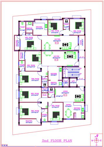 sai-varalakshmi-flats Sai Varalakshmi Flats Cluster Plan for 2nd Floor