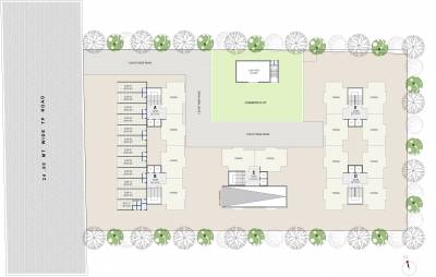  nilkanth-amrut-2 Block A, B, C, D & E Cluster Plan For Ground Floor
