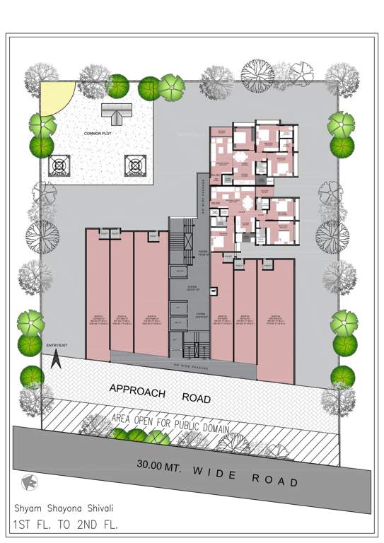  shayona shivali Shayona Shivali Cluster Plan From 1st To 2nd Floor
