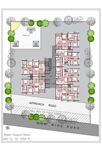  shayona-shivali Shayona Shivali Cluster Plan from 4th To 12th Floor
