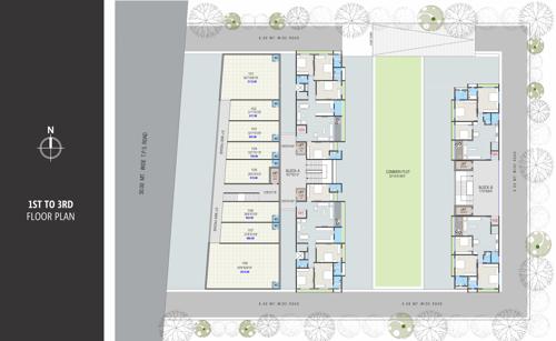  vincitore-sky Block A And B Cluster Plan From 1st To 3rd Floor