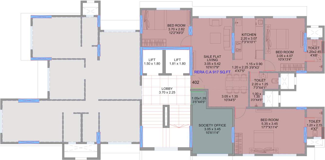  shalimar chsl Cluster Plan For 4th Floor