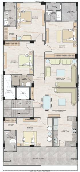 Luxurious Home Cluster Plan for ground Floor luxurious-home Luxurious Home Cluster Plan for ground Floor