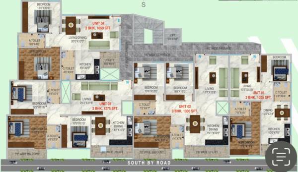  pratham-byrappa-residency Pratham Byrappa Residency Cluster Plan For Typical