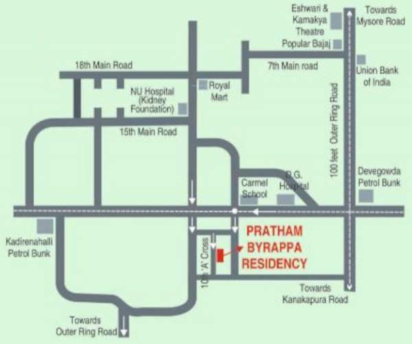  pratham-byrappa-residency Location Plan