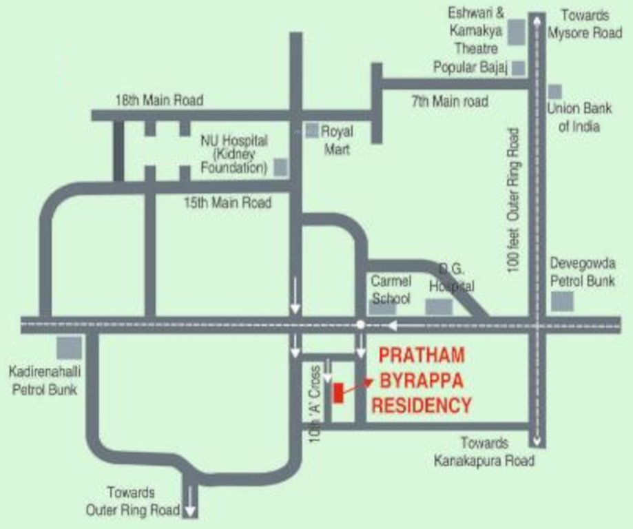  pratham byrappa residency Location Plan