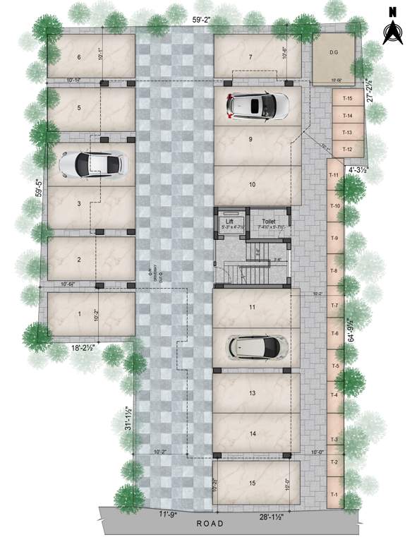  balaji homes Sivarams Balaji Homes Cluster Plan For Ground Floor