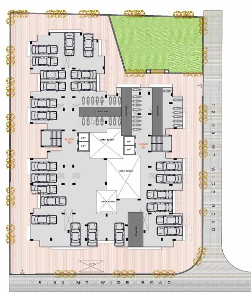  heights Block A And Block B Cluster Plan for ground Floor