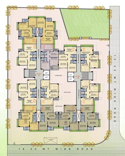  heights Block A And Block B Cluster Plan from 1st to 7th Floor