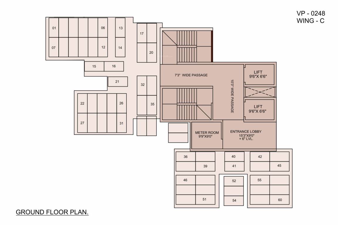  sai enclave building no 2 B Wing Cluster Plan
