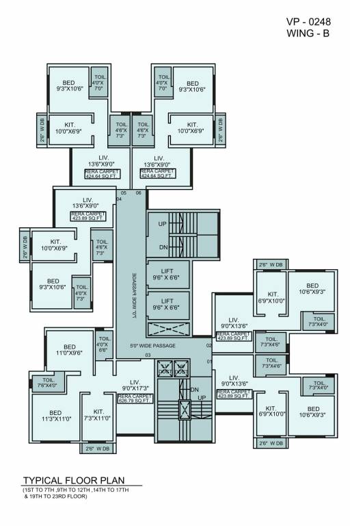  sai enclave building no 2 B Wing Cluster Plan