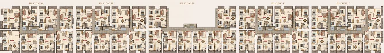  signature Block A,B,C,D,E Cluster Plan For Typical