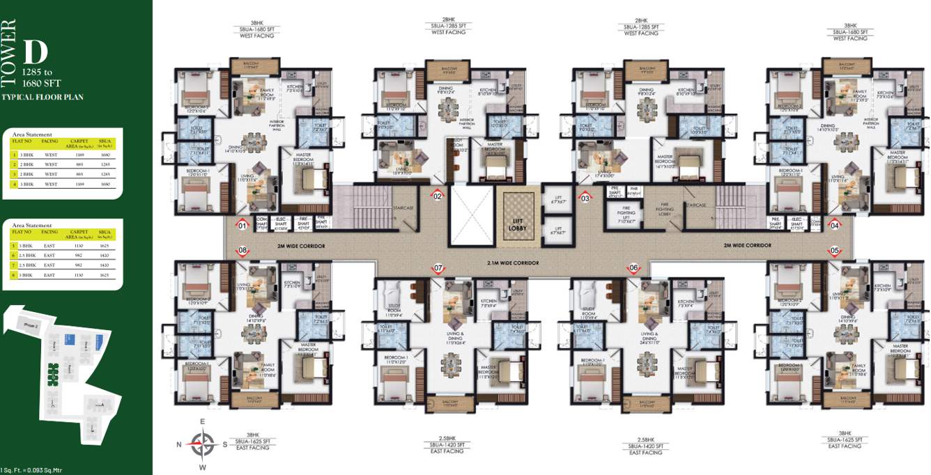  gardens by the brook phase 1 Tower 4 Cluster Plan