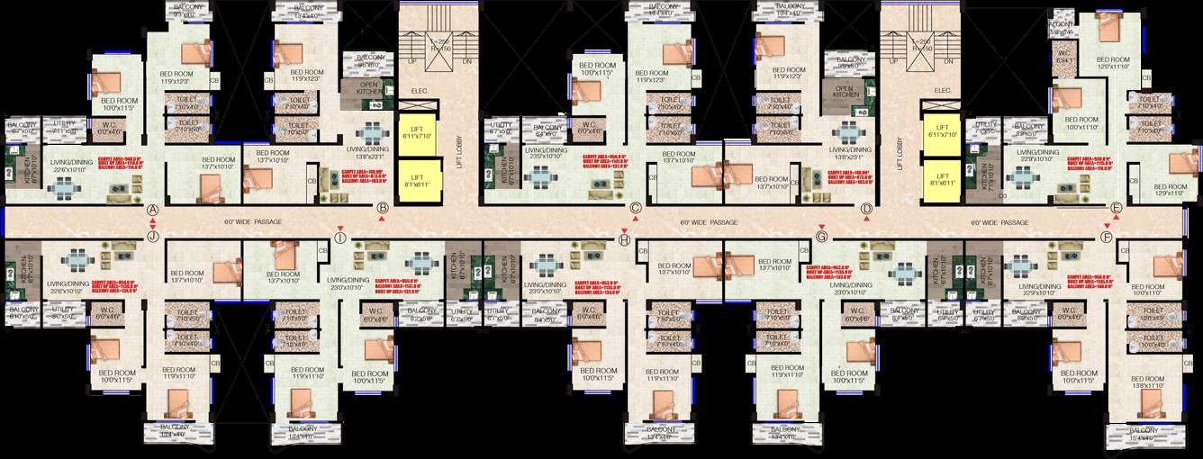  heights Urban Heights Cluster Plan from 3rd to 11th Floor