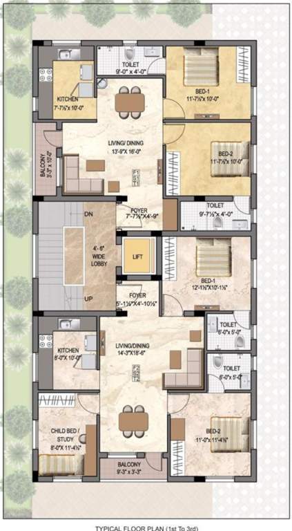  swandras rose SCC Swandras Rose Cluster Plan from 1st to 3rd Floor