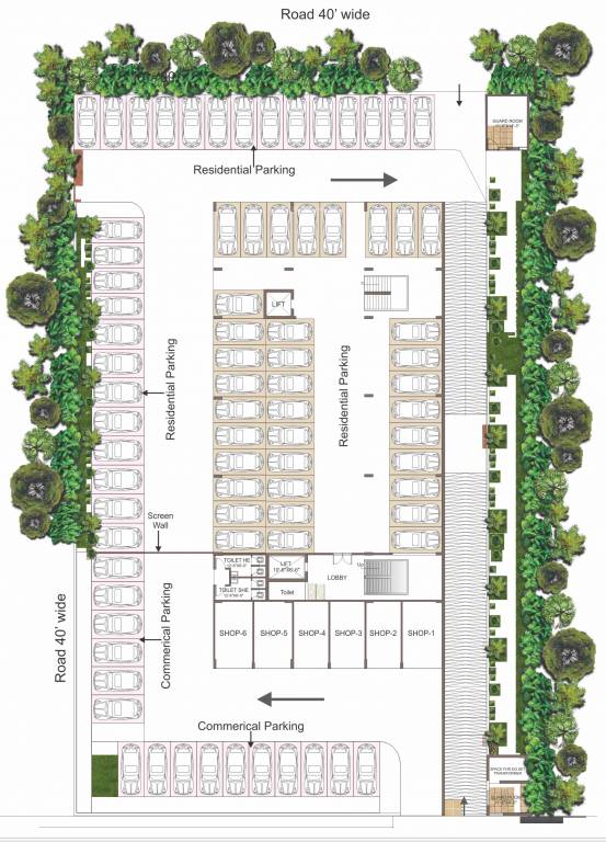  kardhani heights Kardhani Heights Cluster Plan for ground Floor