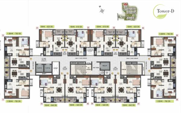  highland-greenz Block D Typical Cluster Plan
