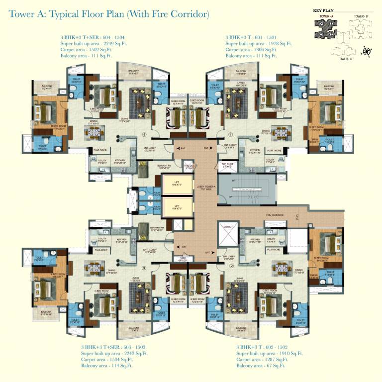 aqua vista Tower A Cluster Plan