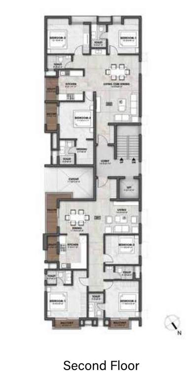  malhotra gardenia Malhotra Gardenia Cluster Plan for 2nd Floor