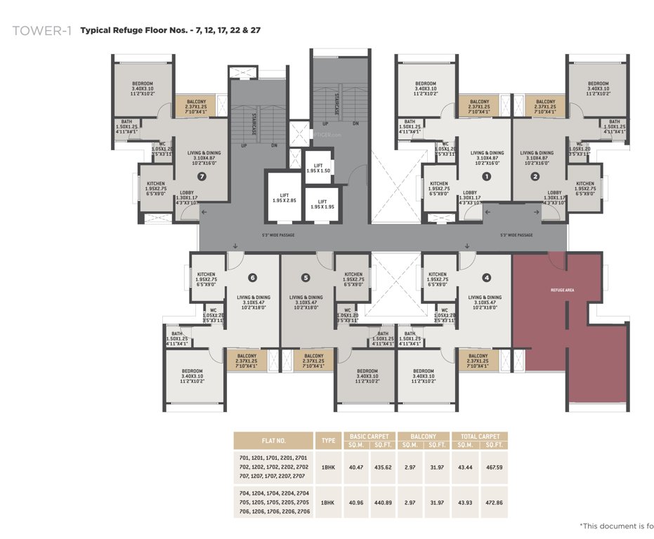 bellissimo phase 1 Tower 1 Cluster Plan