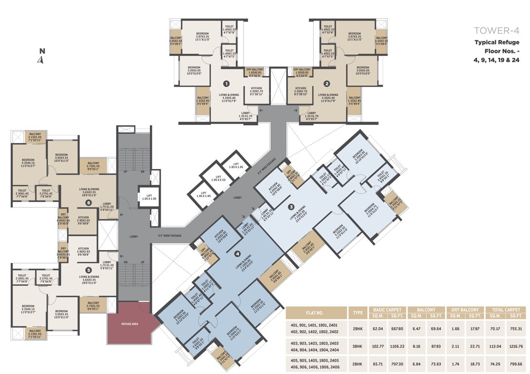 bellissimo phase 1 Tower 4 Cluster Plan