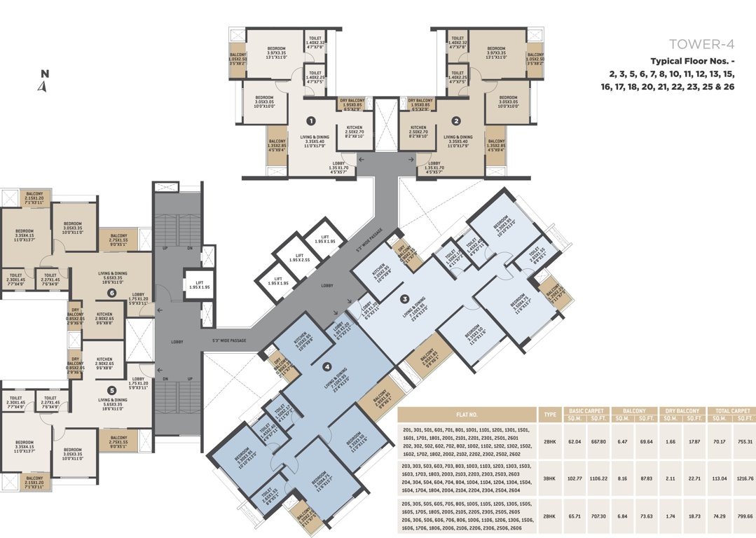 bellissimo phase 1 Tower 4 Cluster Plan