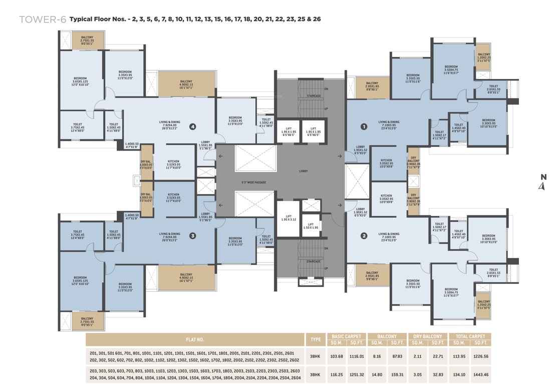 bellissimo phase 1 Tower 6 Cluster Plan