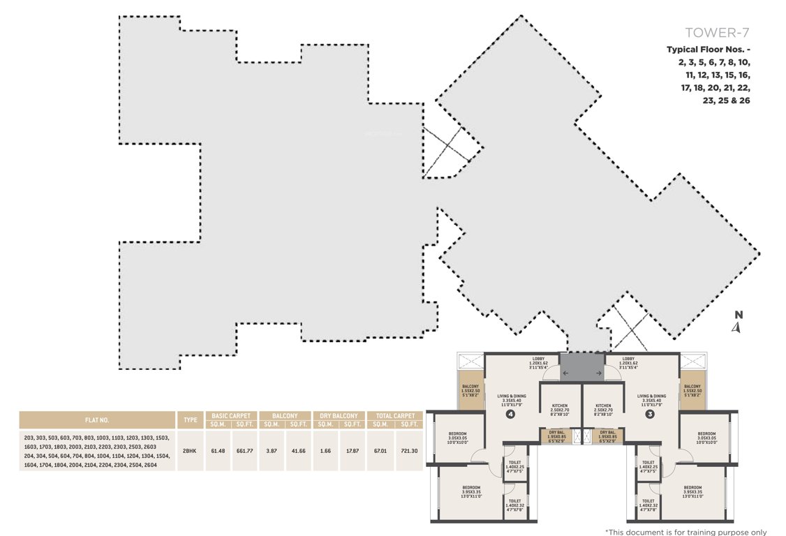 bellissimo phase 1 Tower 7 Cluster Plan