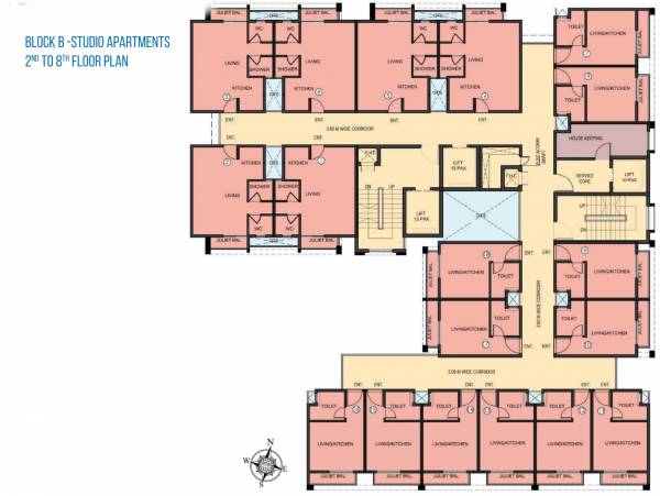 Block B Studio Units Cluster Plan from 2nd to 8th Floor aeropolis Block B Studio Units Cluster Plan from 2nd to 8th Floor