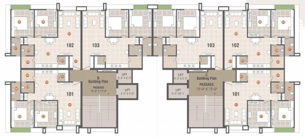 Block B & C Cluster Plan from 1st to 14th Floor samarth-srushti Block B & C Cluster Plan from 1st to 14th Floor