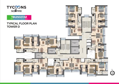  square-avenue-iii-tower-d Tower D Cluster Plan For Typical Floor
