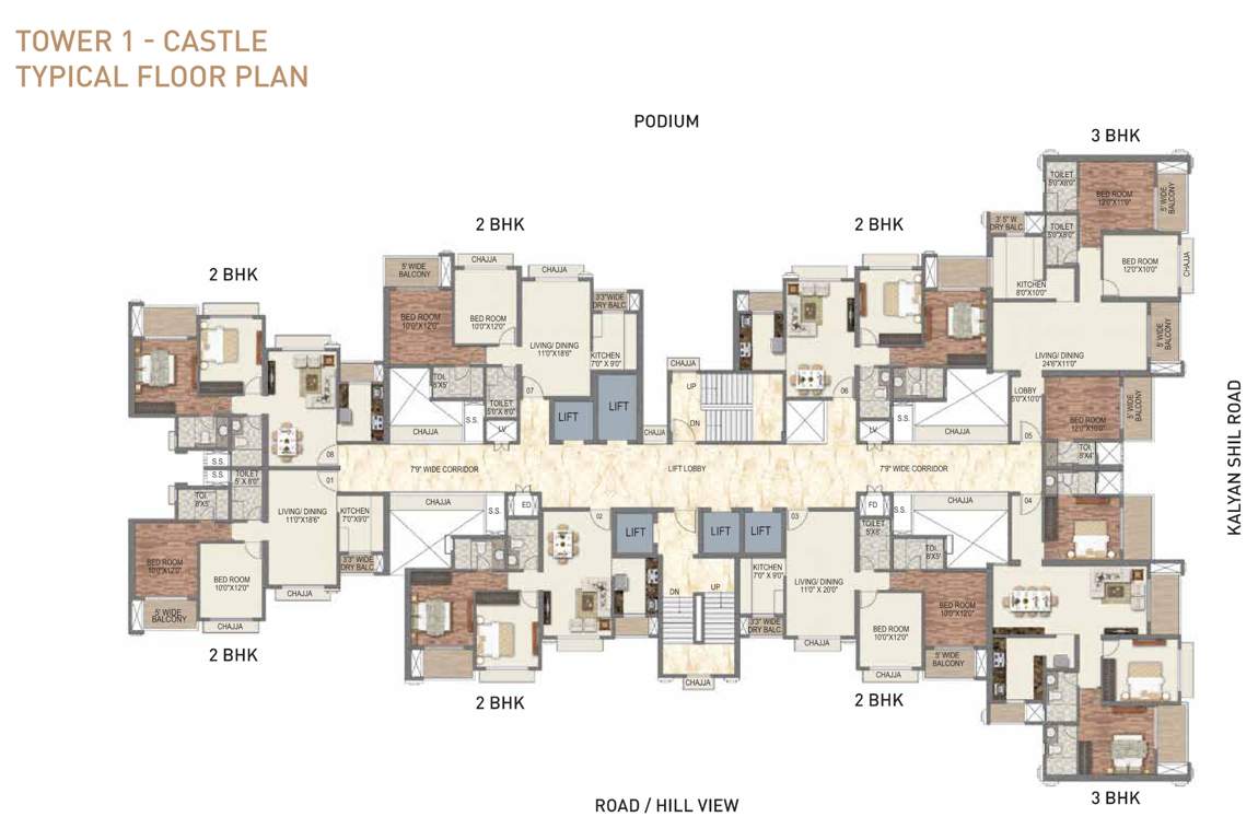  sai world dreams phase 1 Tower 1 Castle Cluster Plan from 1st to 26th Floor