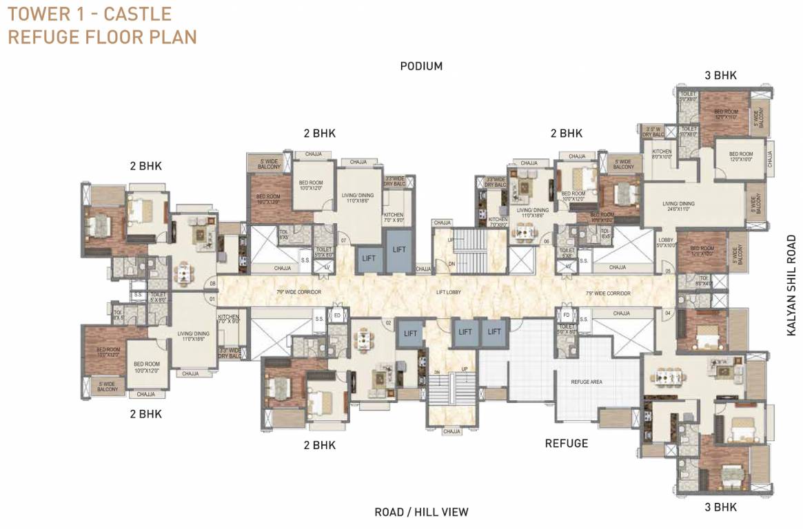  sai world dreams phase 1 Tower 1 Castle Refuge Cluster Plan