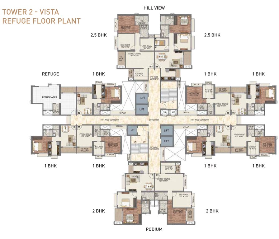  sai world dreams phase 1 Tower 2 Vista Refuge Cluster Plan